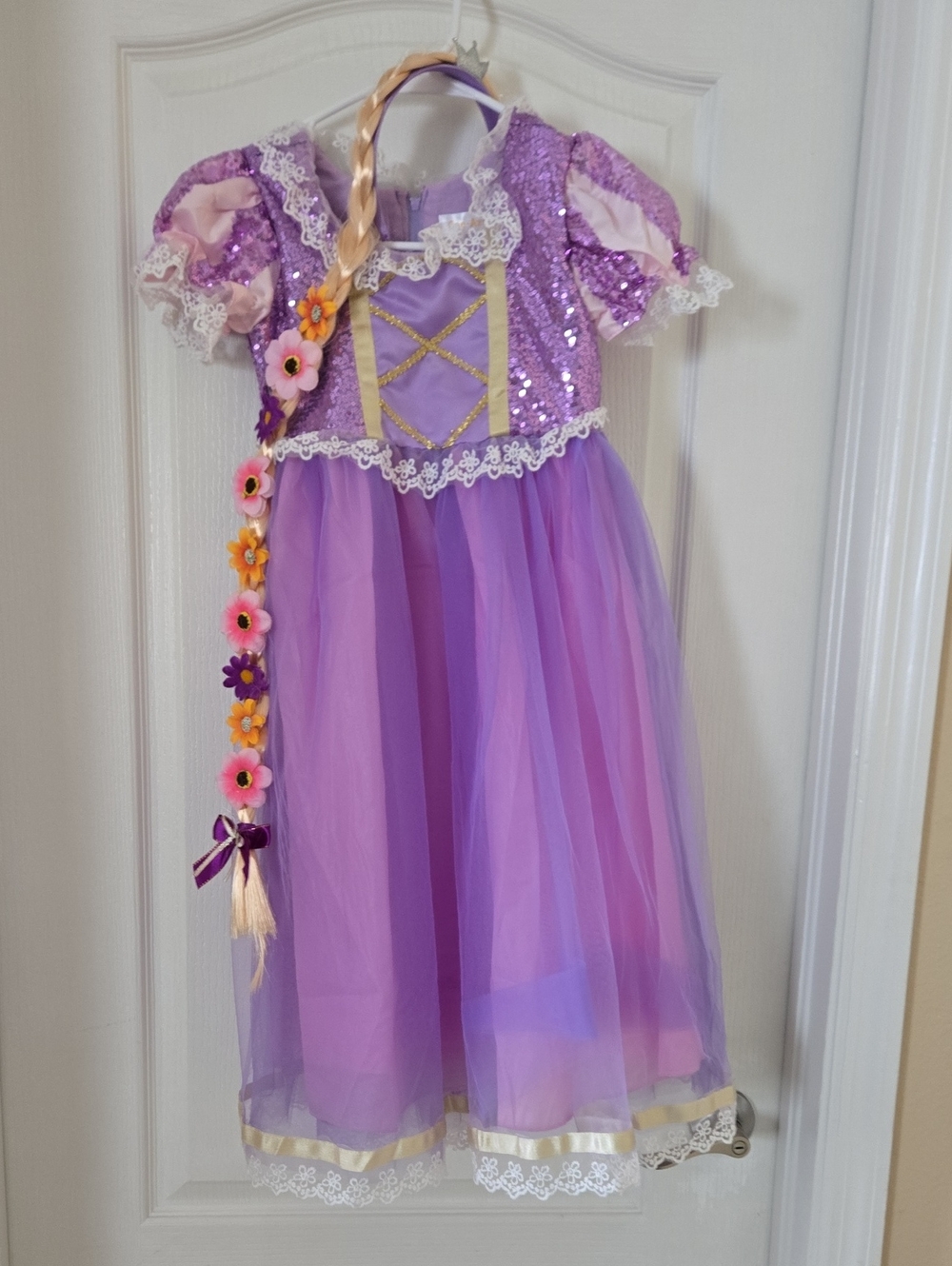 Princess Rapunzel-Style Kids Costume Dress